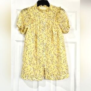 Zara yellow girls dress size9 with a linning.